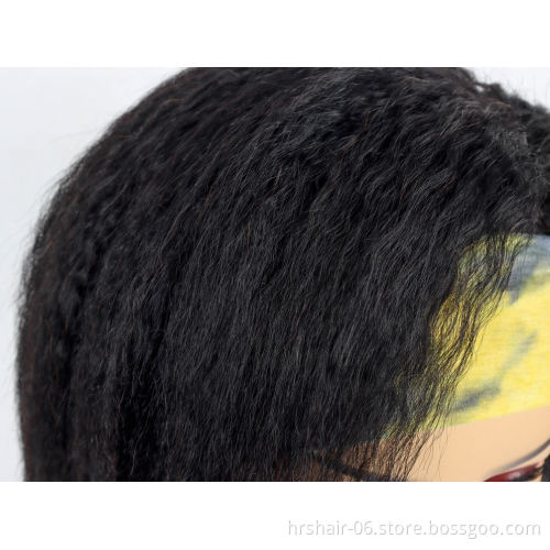 alipearl kinky straight malaysian  extensions full lace human hair 13*6 fronal  wig kinky straight hair wig